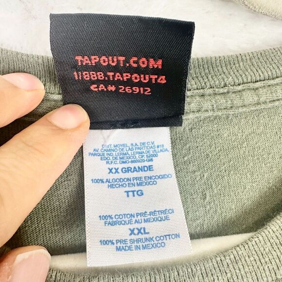Tapout Vintage Y2K Tee Shirt Size XXL Green Jesse Pinkman UFC MMA - Picture 6 of 6